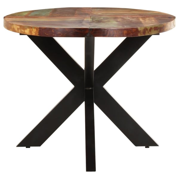 vidaXL Spisebord ovalt 200x100x75 cm gjenvunnet heltre
