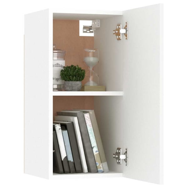 vidaXL TV-benk 2 stk hvit 30,5x30x60 cm konstruert tre
