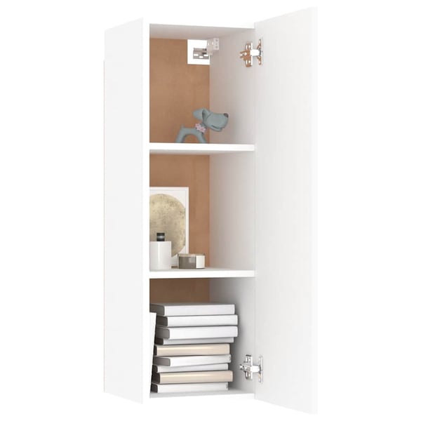 vidaXL TV-benk 2 stk hvit 30,5x30x90 cm sponplate