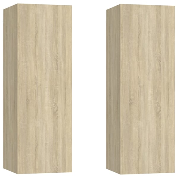 vidaXL TV-benker 2 stk sonoma eik 30,5x30x90 cm sponplate