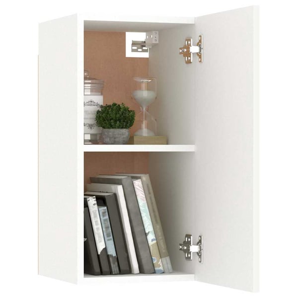 vidaXL TV-benk hvit 30,5x30x60 cm konstruert tre