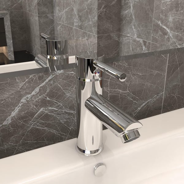 vidaXL Badekran med krom etterbehandling 130x176 mm
