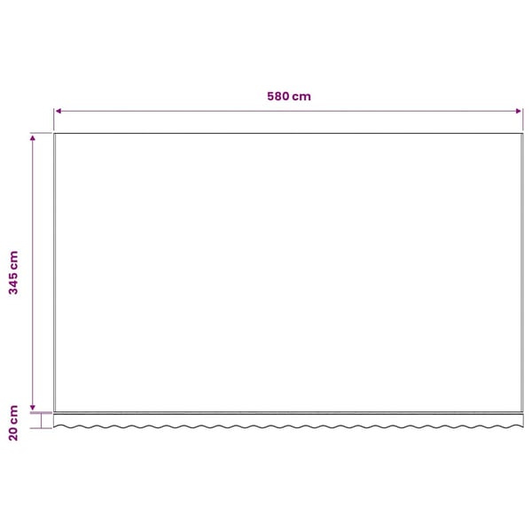 vidaXL udskiftningsdug til markise 600x350 cm polyester bordeauxfarvet