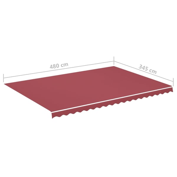 vidaXL Varakangas markiisiin viininpunainen 5x3,5 m