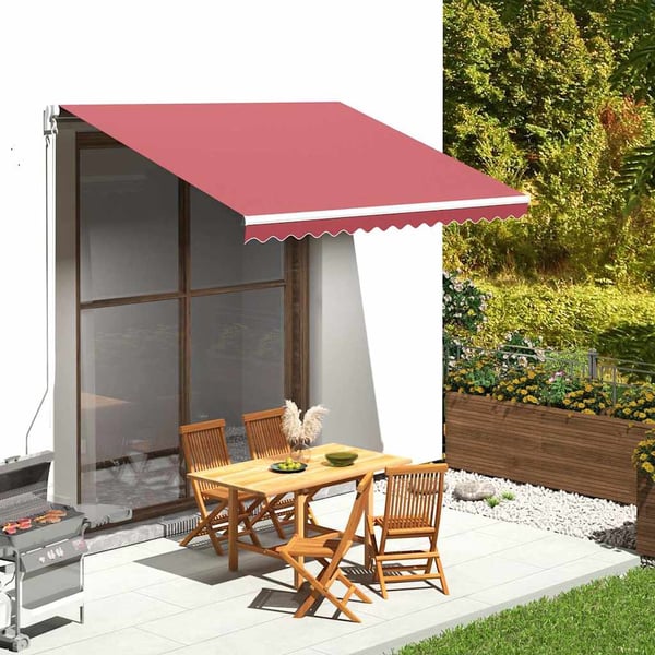 vidaXL udskiftningsdug til markise 350x250 cm polyester bordeauxfarvet