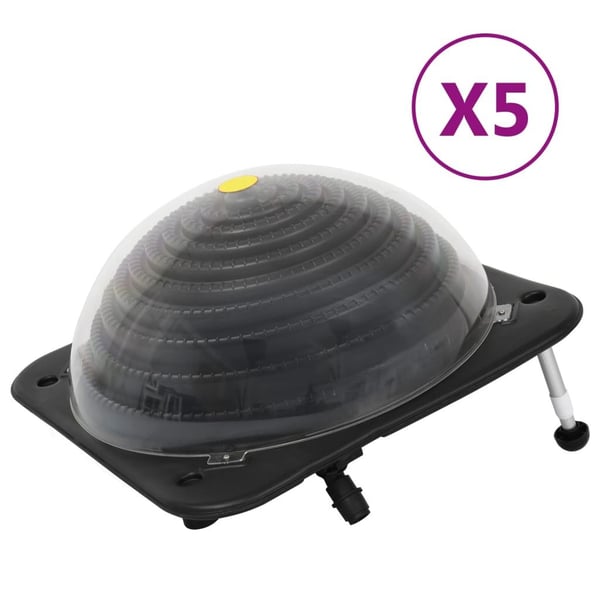 vidaXL soldrevne poolvarmere 5 stk. 75x75x36 cm HDPE aluminium
