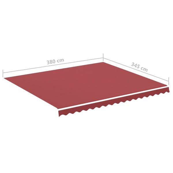 vidaXL Erstatningsduk for markise burgunder 4x3,5 m