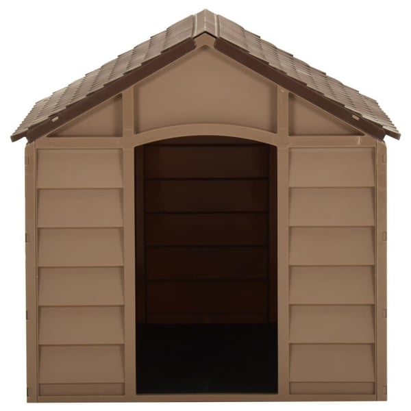 vidaXL Hundehus brun 71x71,5x68 cm PP