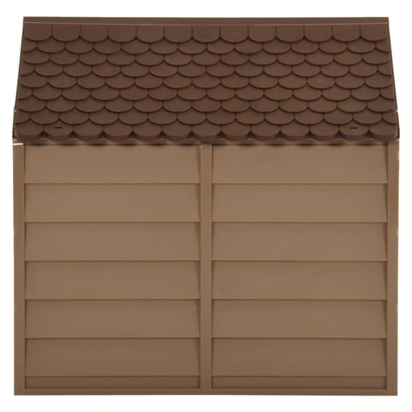 vidaXL Hundehus brun 71x71,5x68 cm PP