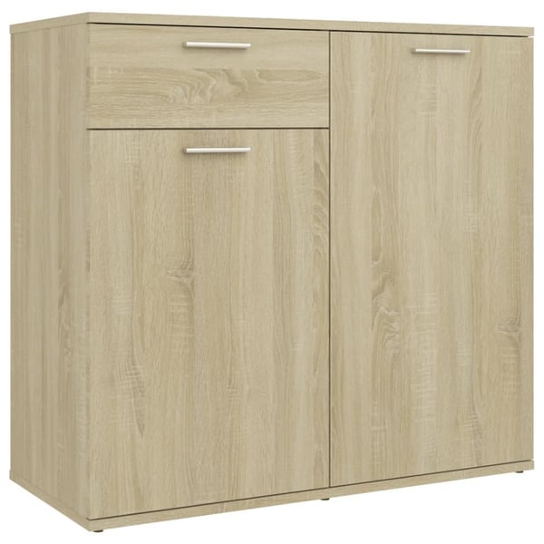vidaXL Skjenk sonoma eik 80x36x75 cm sponplate