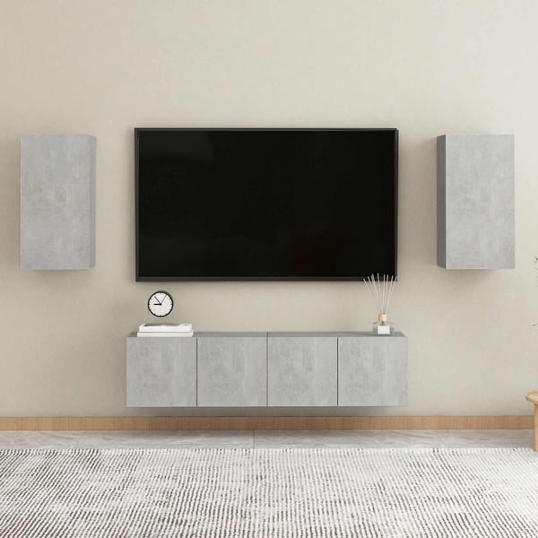 vidaXL | TV-skap | 2 pcs Betonggrå 30.5 x 30 x 60 cm Konstruert tre