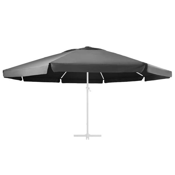 vidaXL udskiftningsdug til parasol 600 cm antracitgrå