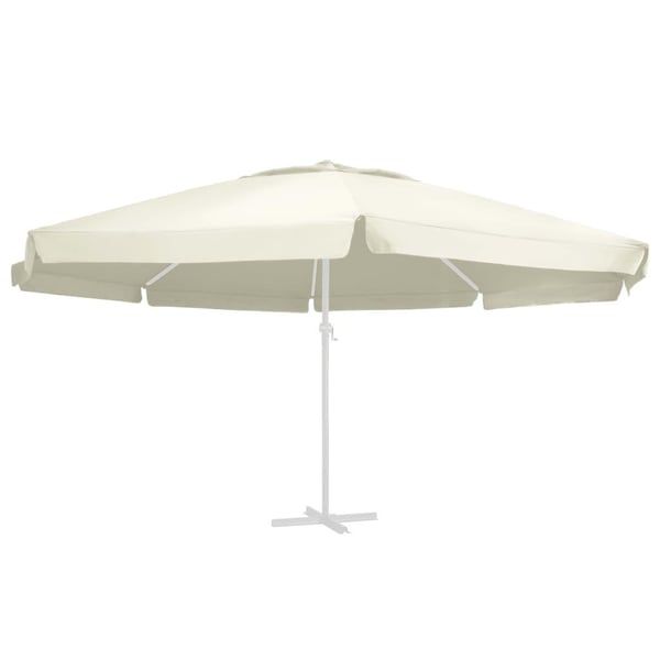 vidaXL udskiftningsdug til parasol 600 cm sandfarvet