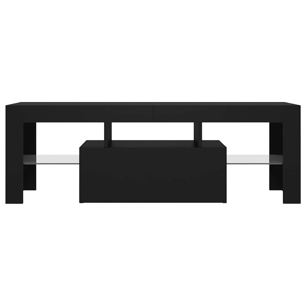 vidaXL tv-bord med LED-lys 120x35x40 cm sort