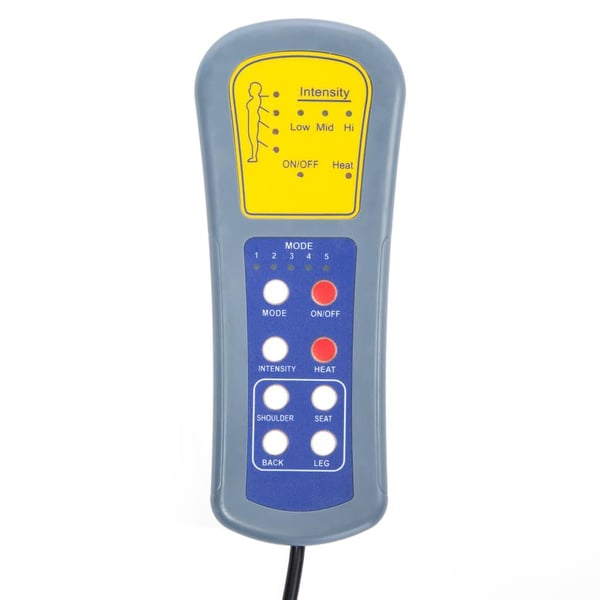 vidaXL Elektrisk massagefåtölj brun tyg
