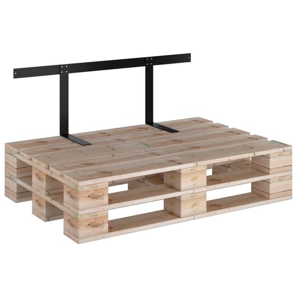 vidaXL ryglæn til pallesofa 110 cm jern sort