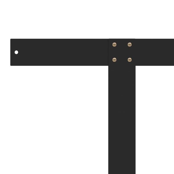 vidaXL ryglæn til pallesofa 110 cm jern sort