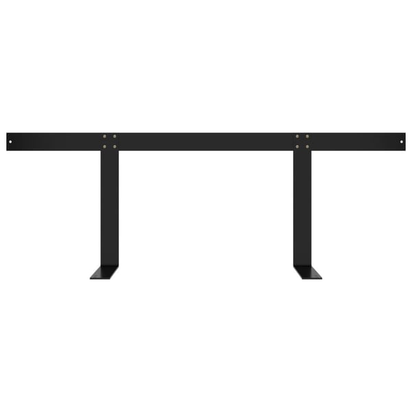 vidaXL ryglæn til pallesofa 110 cm jern sort