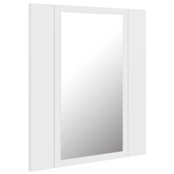 vidaXL LED-speilskap til baderom hvit 40x12x45 cm akryl