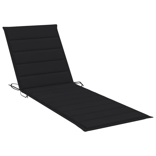 vidaXL liggestol med bord og hynde massivt akacietræ