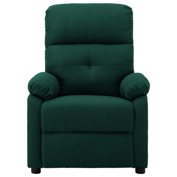vidaXL Massagefåtölj mörkgrön tyg