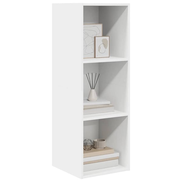 vidaXL Vegghengt TV-benk hvit 37x37x107 cm konstruert tre