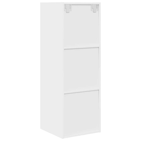 vidaXL Vegghengt TV-benk hvit 37x37x107 cm konstruert tre