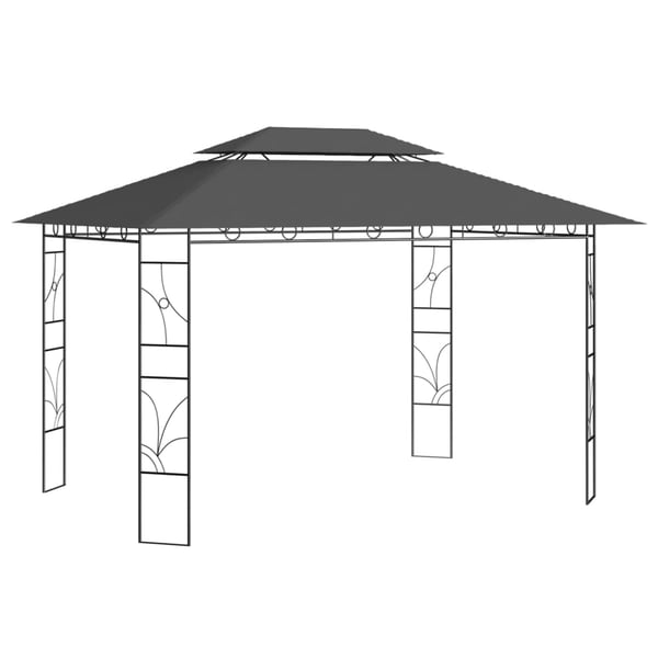 vidaXL Markise Hvit 3,5 x 2,5 m Metall