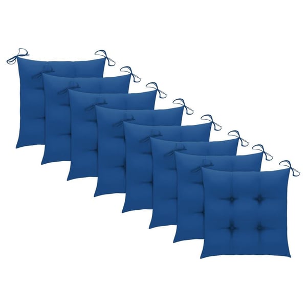 vidaXL foldbare havestole 8 stk. med hynder massivt akacietræ