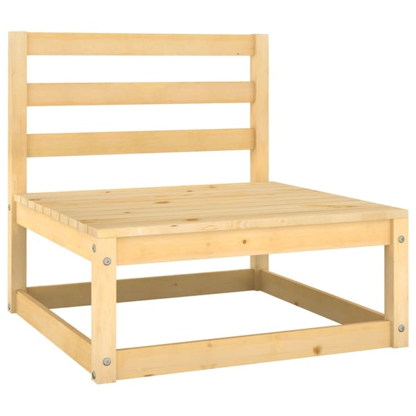 vidaXL Hagesofagruppe med puter 3 deler heltre furu