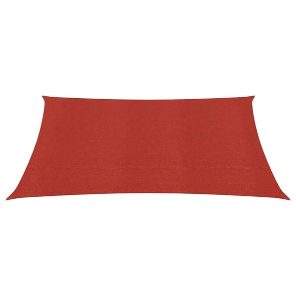 vidaXL Solseil 160 g/m² rød 7x7 m HDPE