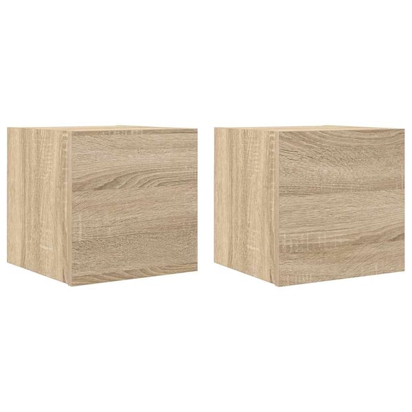 vidaXL Seinäkiinnitettävät TV-tasot 2 kpl Sonoma-tammi 30,5x30x30 cm