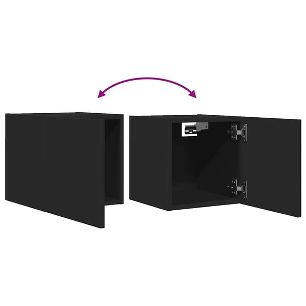 vidaXL væghængte tv-skabe 2 stk. 30,5x30x30 cm sort