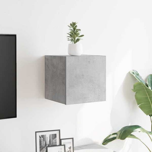 vidaXL Vegghengte TV-benk betonggrå 30,5x30x30 cm
