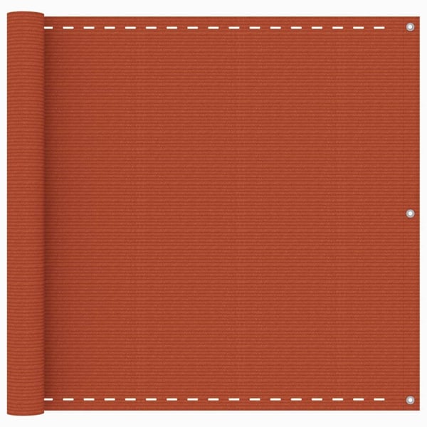 vidaXL Balkongskjerm oransje 90x500 cm HDPE