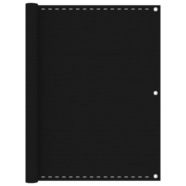 vidaXL altanafskærmning 120x500 cm HDPE sort
