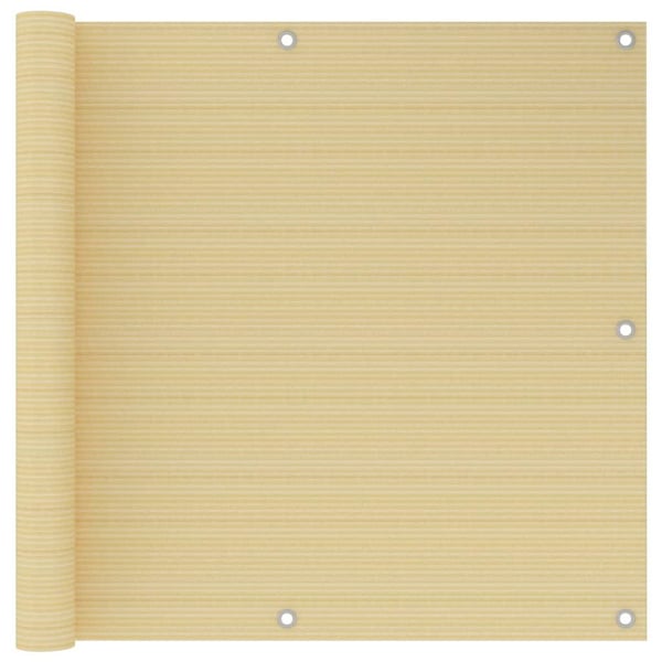 vidaXL Balkongskjerm beige 90x300 cm HDPE