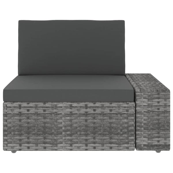 vidaXL loungesæt til haven 12 dele med hynder polyrattan grå
