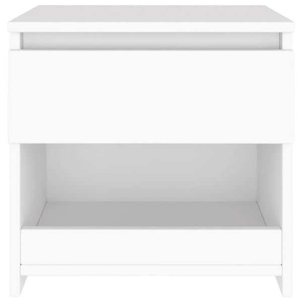 vidaXL sengebord 40x30x39 cm spånplade hvid