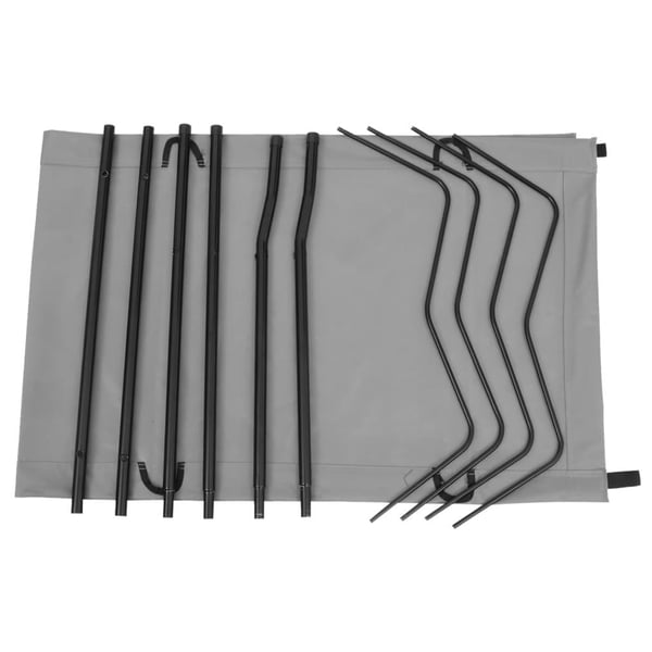 vidaXL Campingsenger 2 stk 180x60x19 cm oxfordstoff og stål grå
