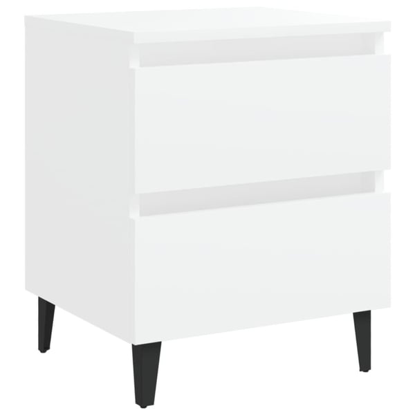 vidaXL Nattbord 2 stk hvit 40x35x50 cm sponplate