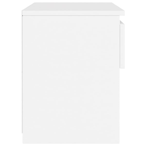 vidaXL Nattbord 2 stk hvit 40x30x39 cm sponplate