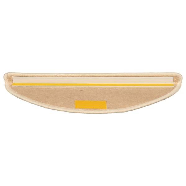 vidaXL Trappematter 15 stk 56x17x3 cm lys beige halvrund