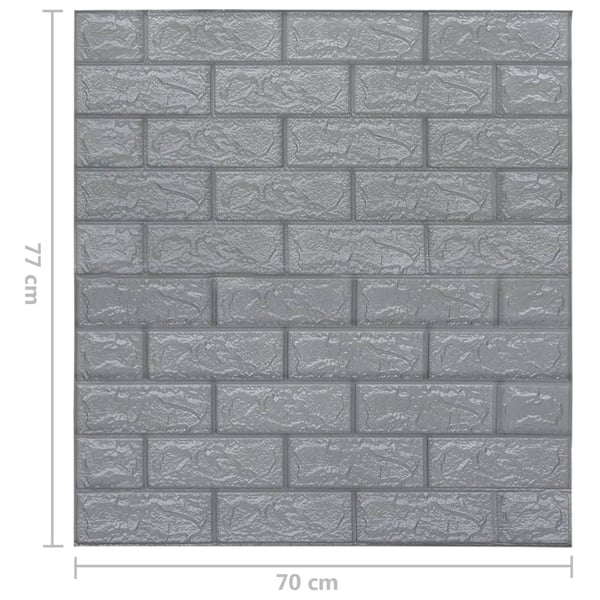 vidaXL 3D-tapet murstein selvklebende 40 stk antrasitt