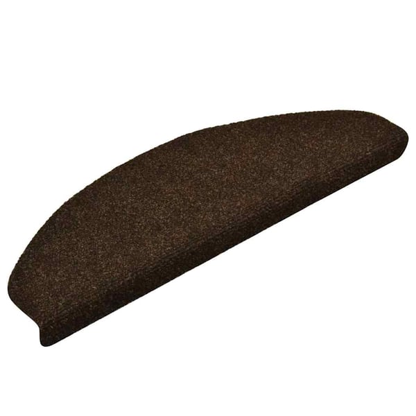 vidaXL Trappematter selvklebende 10 stk 65x21x4 cm brune halvrund store