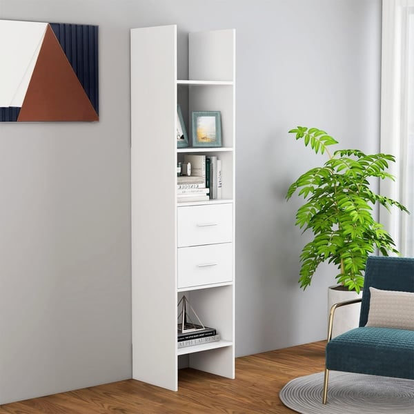 vidaXL bogskab 40x35x180 cm spånplade hvid