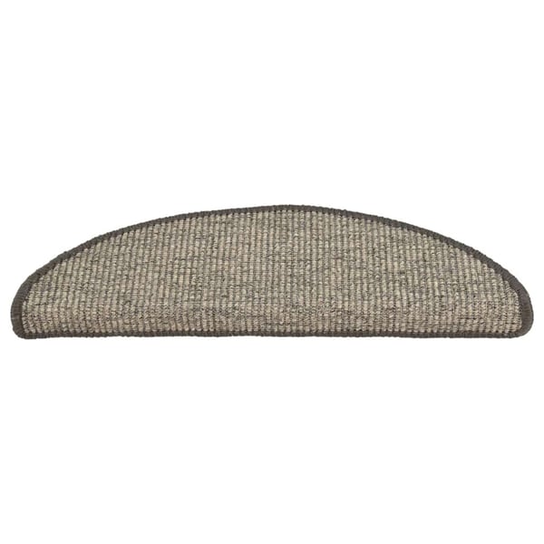 vidaXL Trappematter 15 stk 56x17x3 cm beige og grå halvrund