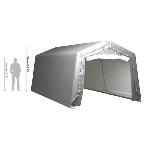 vidaXL Oppbevaringstelt 300x600 cm stålgrå