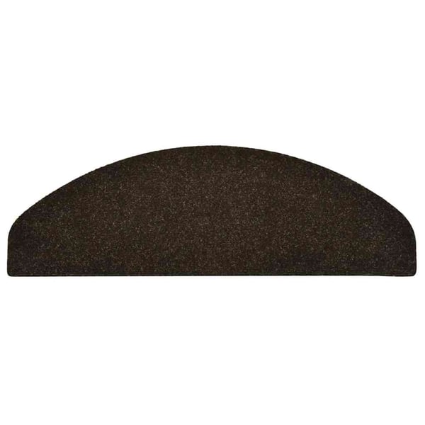 vidaXL Trappematter selvklebende 10 stk 65x21x4 cm mørkebrune halvrund store