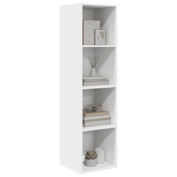 vidaXL Vegghengt TV-benk hvit 37x37x142,5 cm konstruert tre